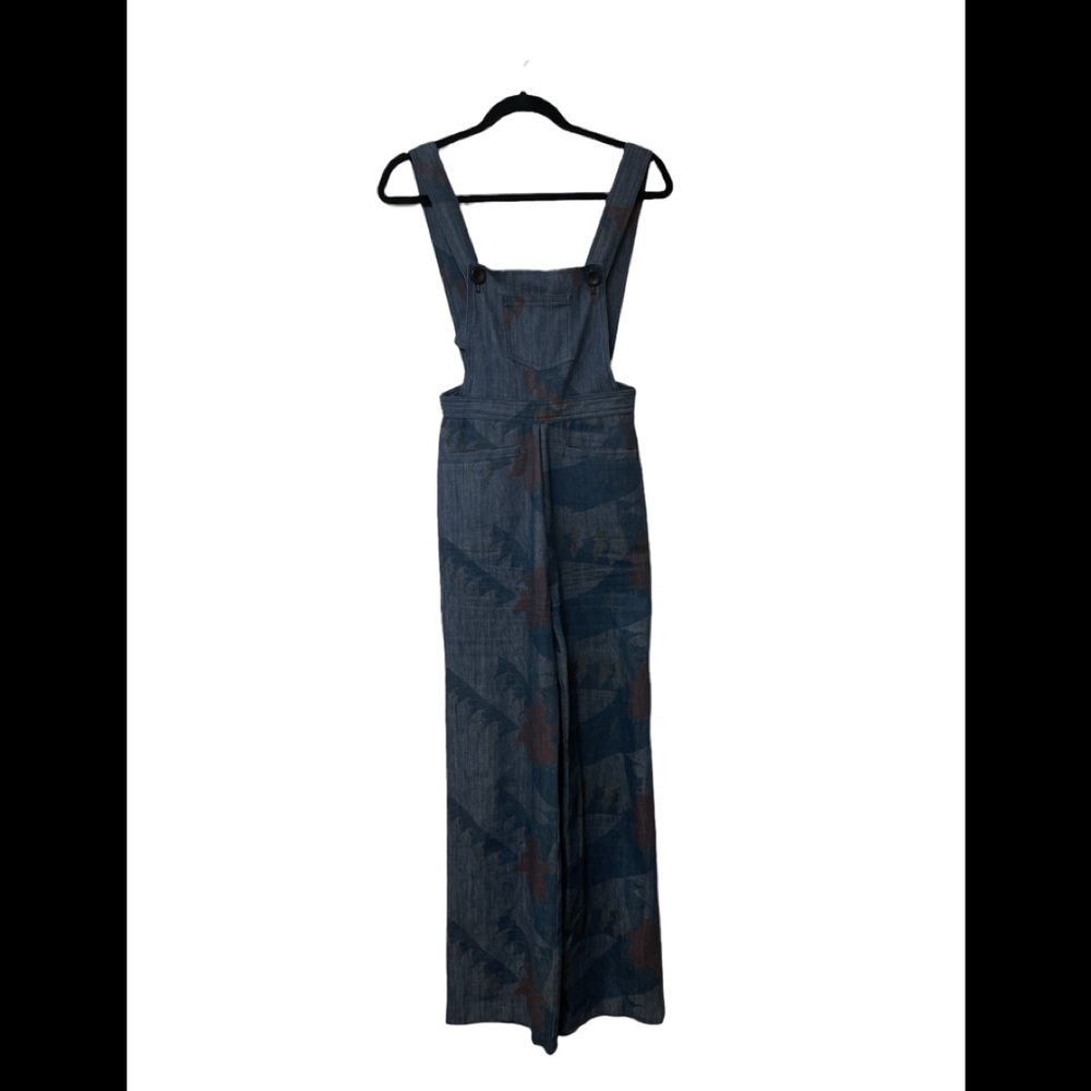 Printed Denim Jumpsuit